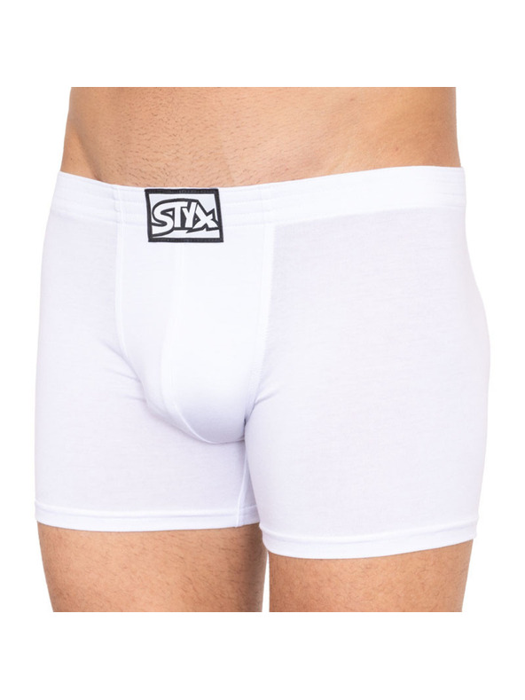 Styx Sada troch - pánske boxerky Styx long klasická guma biele