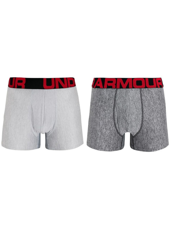 Under Armour Sada dvoch - pánske boxerky Under Armour nadrozmer sivé
