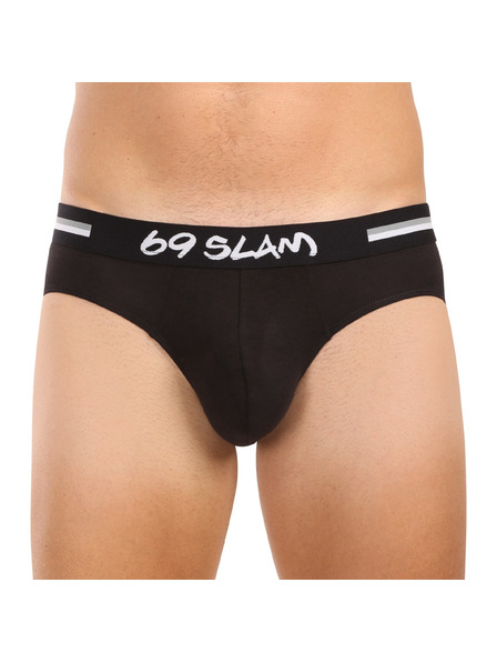 69slam Pánske slipy 69SLAM Hanry plain bamboo hip čierne