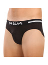 69slam Pánske slipy 69SLAM Hanry plain bamboo hip čierne