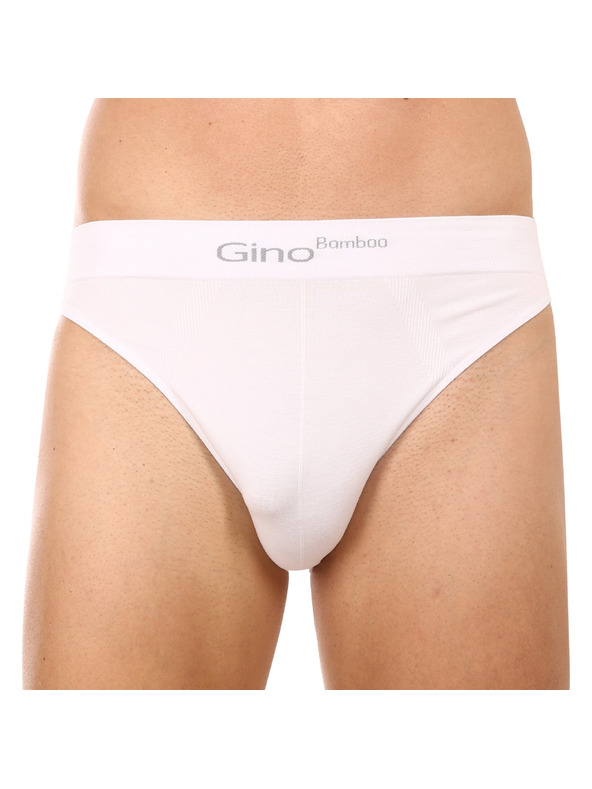 gino Pánske slipy Gino bambusové biele