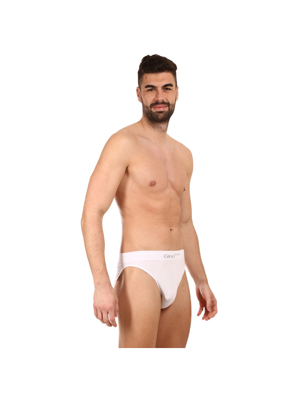 gino Pánske slipy Gino bambusové biele