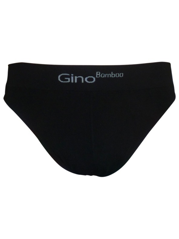 gino Pánske bezšvové slipy Gino bamboo black