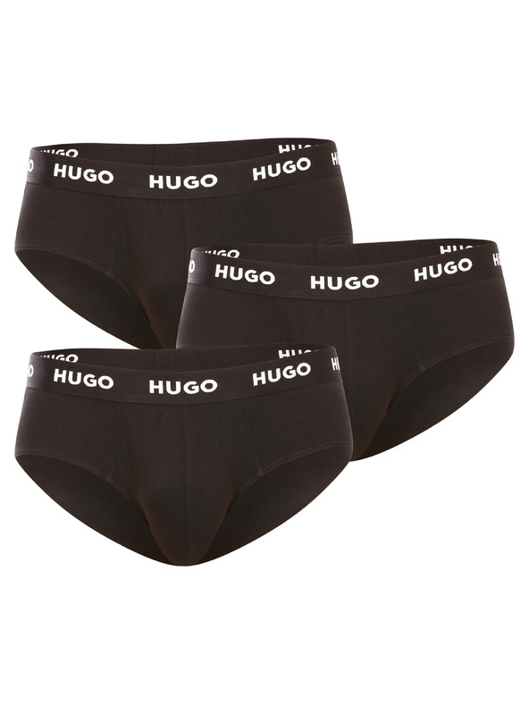 HUGO Sada troch - pánske slipy HUGO čierne