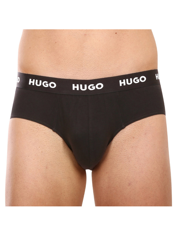 HUGO Sada troch - pánske slipy HUGO čierne