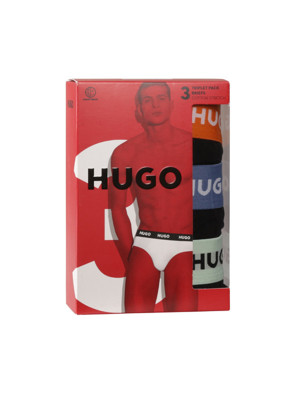 HUGO Sada troch - pánske slipy HUGO čierne