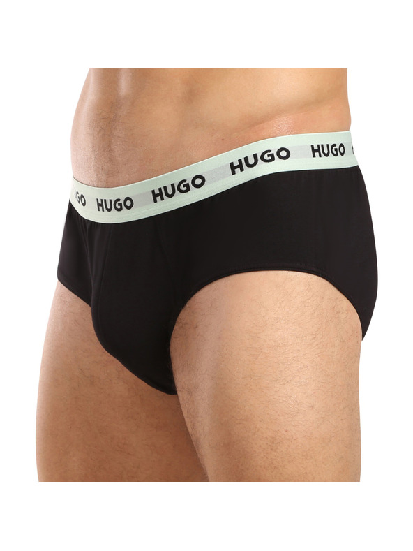 HUGO Sada troch - pánske slipy HUGO čierne