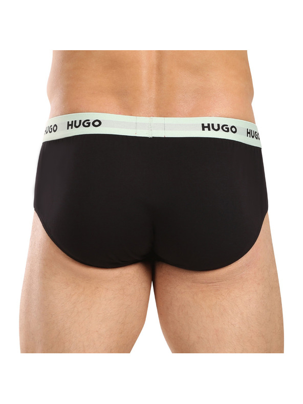 HUGO Sada troch - pánske slipy HUGO čierne