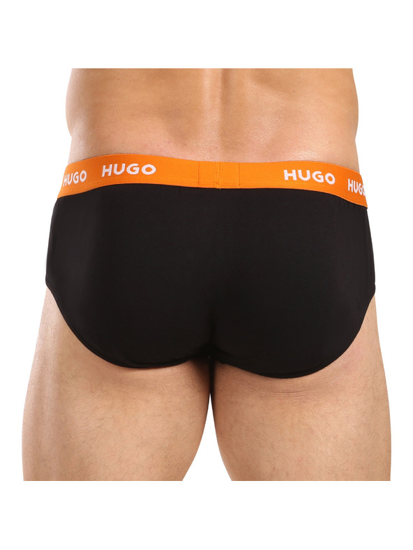 HUGO Sada troch - pánske slipy HUGO čierne
