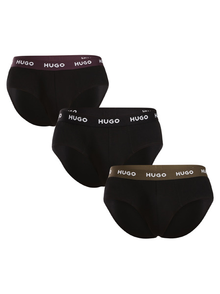 HUGO Sada troch - pánske slipy HUGO čierne