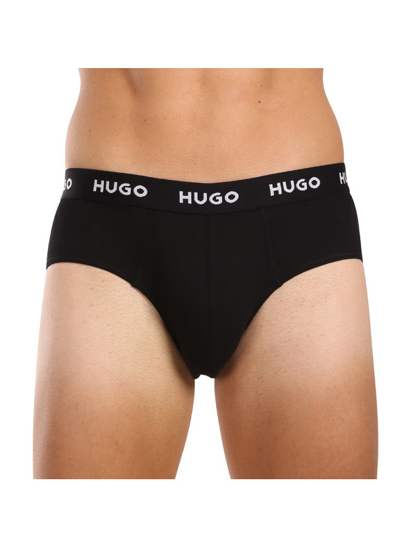 HUGO Sada troch - pánske slipy HUGO čierne