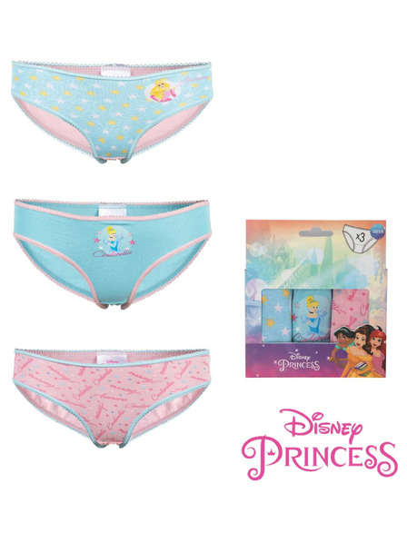 Trenýrkárna Sada troch - dievčenské nohavičky Disney Princess viacfarebné