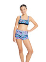 Modibodi Dievčenské plavky Modibodi Performance Reversible Crop Top Marble Blue horná časť
