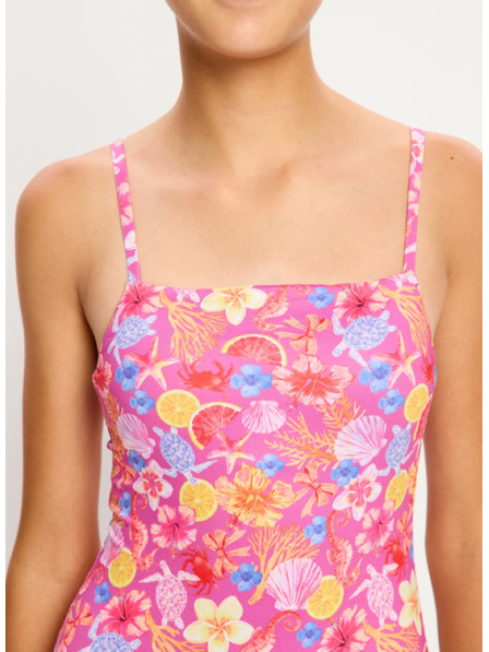 Modibodi Dievčenské menštruačné plavky Modibodi Marine Dream Teen Swimwear One Piece Light Tropicana Crush jednodielne