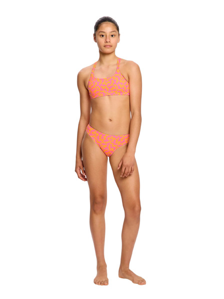 Modibodi Dievčenské menštruačné plavky Modibodi Bikini Brief Light Wavy Pink spodná časť