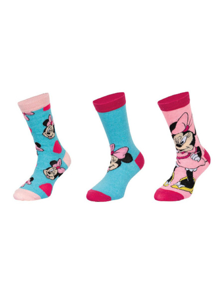 Trenýrkárna Sada troch - detské ponožky Minnie viacfarebné (39717/blue)