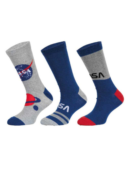 Trenýrkárna Sada troch - detské ponožky NASA viacfarebné (39269/blue)