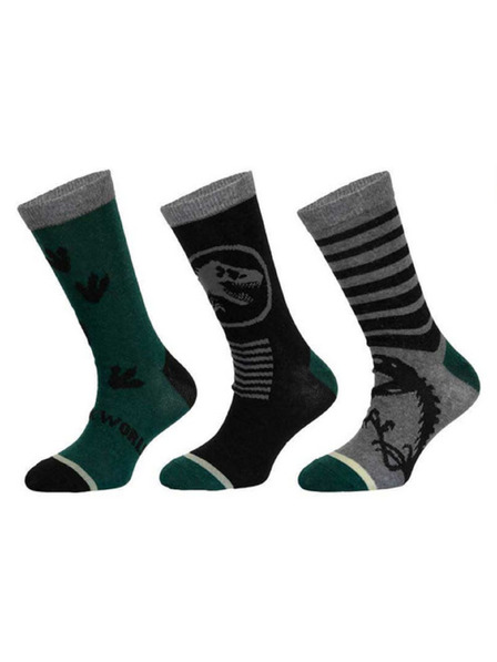 Trenýrkárna Sada troch - detské ponožky Jurassic World viacfarebné (39267/green)