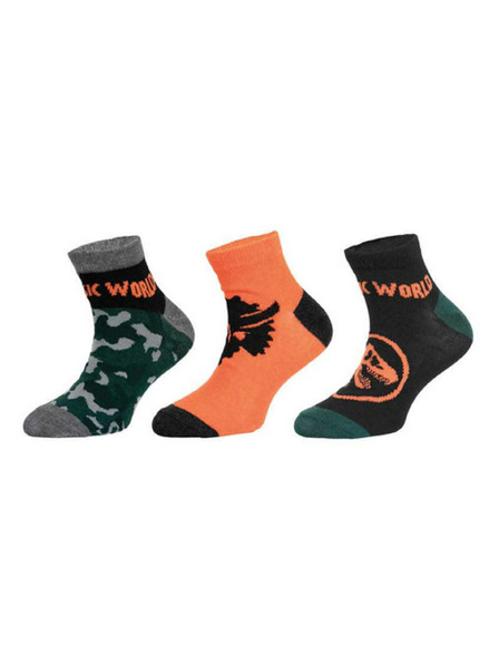 Trenýrkárna Sada troch - detské ponožky Jurassic World viacfarebné (39266/orange)
