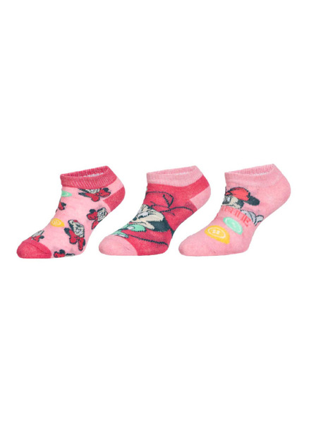 Trenýrkárna Sada troch - detské ponožky Minnie viacfarebné (38614/pink)