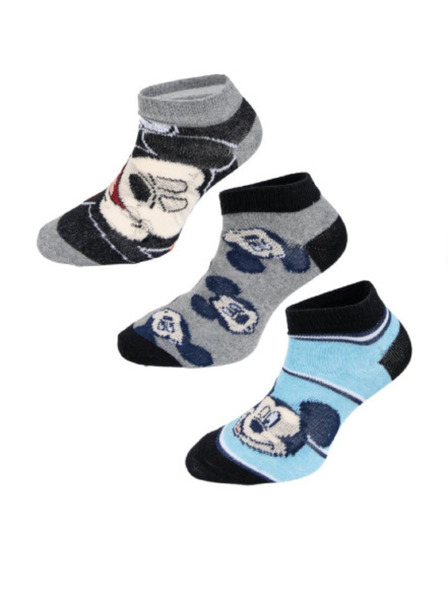 Trenýrkárna Sada troch - detské ponožky Mickey viacfarebné (38131/grey)