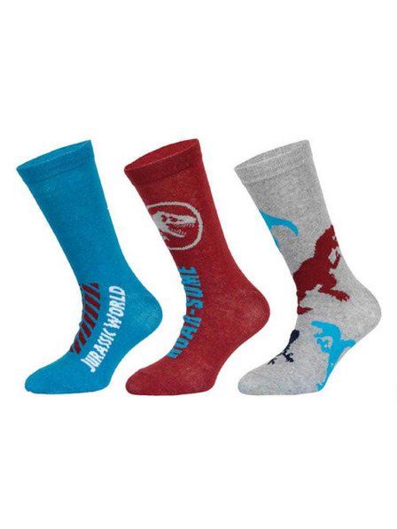 Trenýrkárna Sada troch - detské ponožky Jurassic World viacfarebné (39267/red)