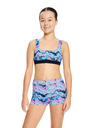 Modibodi Dievčenské menštruačné plavky Modibodi Performance Hi Waist Short Super Marble Blue spodný diel