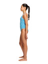 Modibodi Dievčenské menštruačné plavky Modibodi Splice One Piece Super Wavy Blue jednodielne