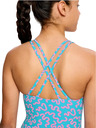 Modibodi Dievčenské menštruačné plavky Modibodi Splice One Piece Super Wavy Blue jednodielne