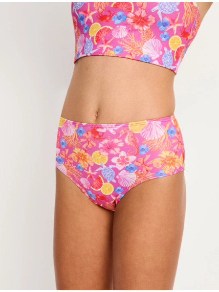 Modibodi Dievčenské menštruačné plavky Modibodi Teen Swimwear Hi Waist Bikini Brief Supe Tropicana Crush spodný diel