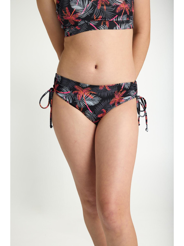 Modibodi Dievčenské menštruačné plavky Modibodi Teen High Bikini Jungle Palm Black spodný diel