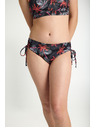 Modibodi Dievčenské menštruačné plavky Modibodi Teen High Bikini Jungle Palm Black spodný diel