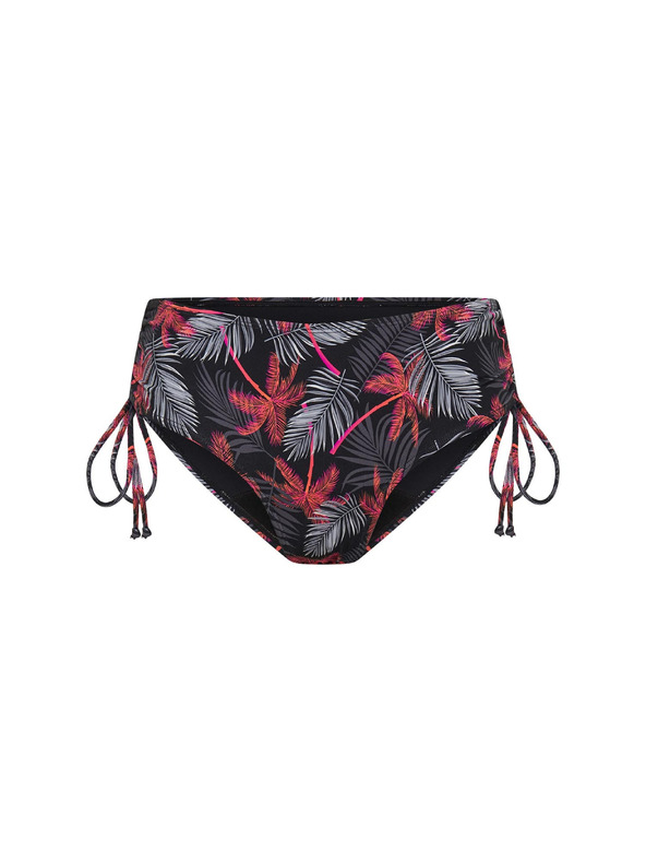 Modibodi Dievčenské menštruačné plavky Modibodi Teen High Bikini Jungle Palm Black spodný diel