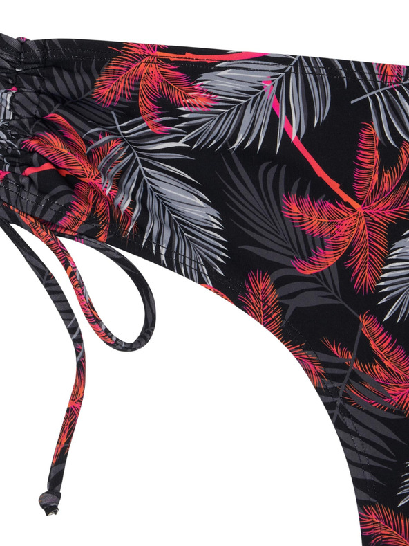 Modibodi Dievčenské menštruačné plavky Modibodi Teen High Bikini Jungle Palm Black spodný diel