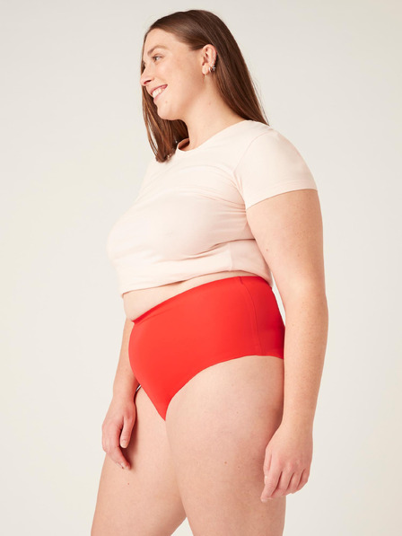 Modibodi Menštruačné nohavičky Modibodi Seamfree Full Brief Heavy-Overnight Waratah Red