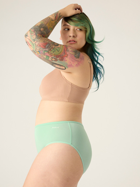 Modibodi Menštruačné nohavičky Modibodi Basic Mid-Rise Brief Moderate-Heavy Sea Spray