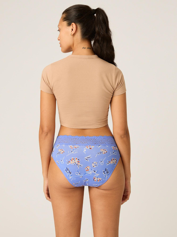 Modibodi Menštruačné nohavičky Modibodi Sensual Hi-Waist Bikini Moderate-Heavy Bouquet Blue