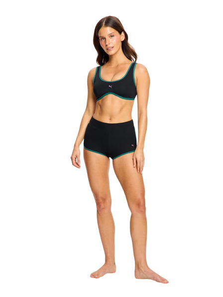 Modibodi Plavky Puma & Modibodi Scoop Bikini Top Black Orchid horný diel