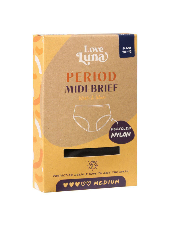 Love Luna Menštruačné nohavičky Love Luna Midi Black Eco