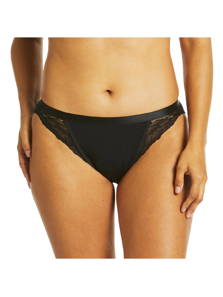 Love Luna Menštruačné nohavičky Love Luna čierne LUXE Lace Midi Tanga Brief