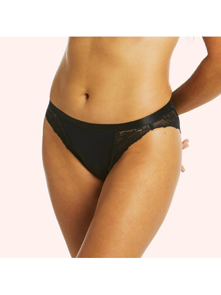 Love Luna Menštruačné nohavičky Love Luna čierne LUXE Lace Midi Tanga Brief