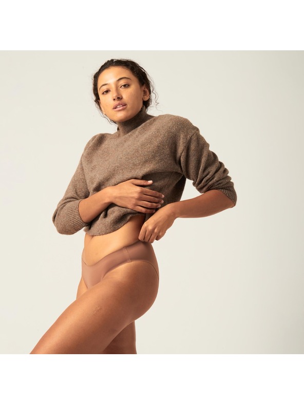 Modibodi Menštruačné nohavičky Modibodi Seamfree Bikini Moderate-Heavy Nutmeg