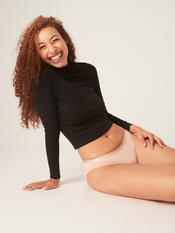 Modibodi Menštruačné nohavičky Modibodi Classic Bikini Light-Moderate Beige