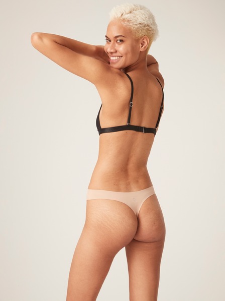 Modibodi Menštruačné tangáče Modibodi Seamfree Thong Light Cashew