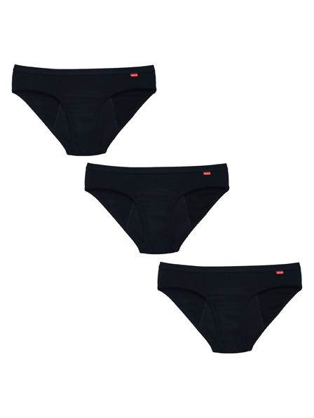 WUKA Sada troch - Menštruačné nohavičky WUKA Basics™ Hipster - Medium