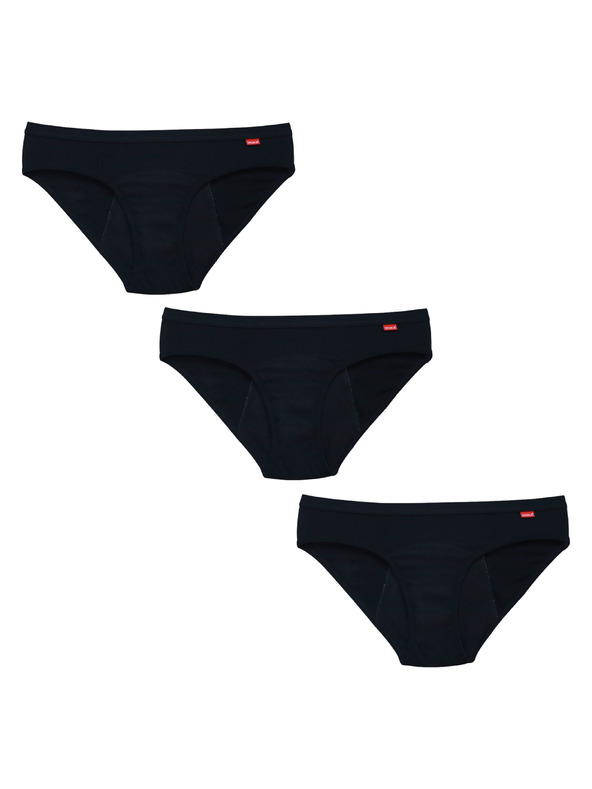 WUKA Sada troch - Menštruačné nohavičky WUKA Basics™ Hipster - Medium