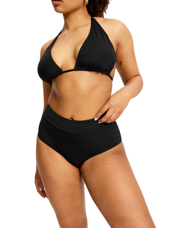Modibodi Menštruačné plavky Modibodi Hi-Waist Bikini Brief High čierne spodný diel