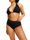 Modibodi Menštruačné plavky Modibodi Hi-Waist Bikini Brief High čierne spodný diel