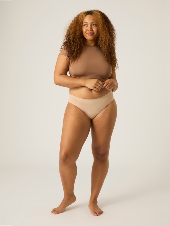 Modibodi Menštruačné nohavičky Modibodi Seamfree Bikini Moderate-Heavy Cashew