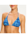 Modibodi Plavky Modibodi Tidal Triangle Bikini Top Python Blue horná časť